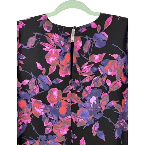 Allison Joy Evereve Floral Ruffle Dress Small Oversized Tunic Flounce Romantic - Picture 7 of 10